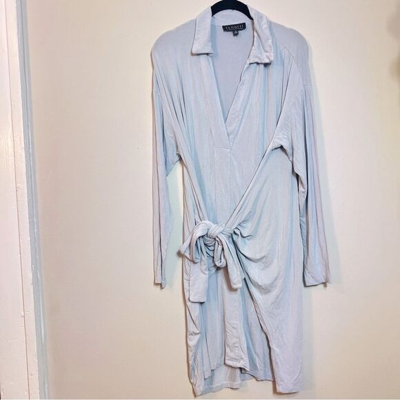 Eloquii Gray Long Sleeve Dress - Picture 1 of 3